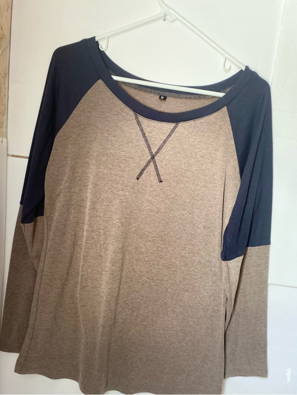 Gray and Navy Long Sleeve Shirt